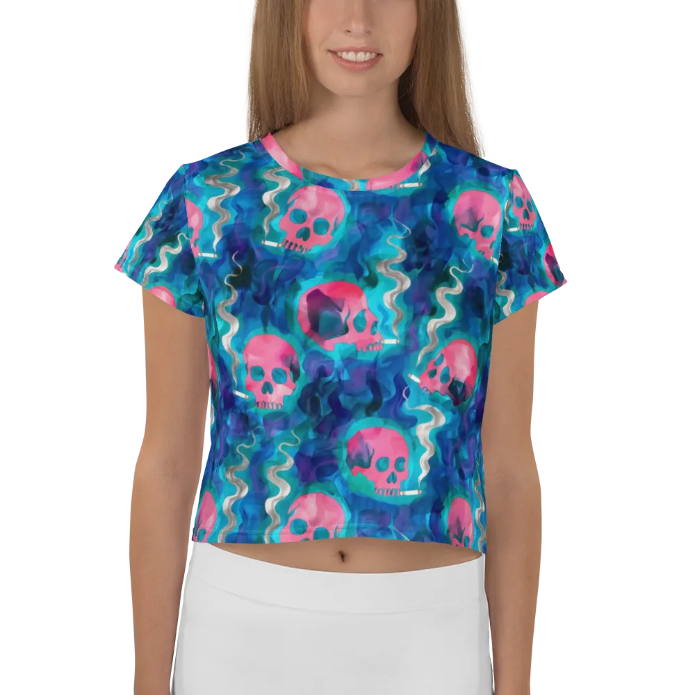 Neon Mourning on Crop Tee — Front