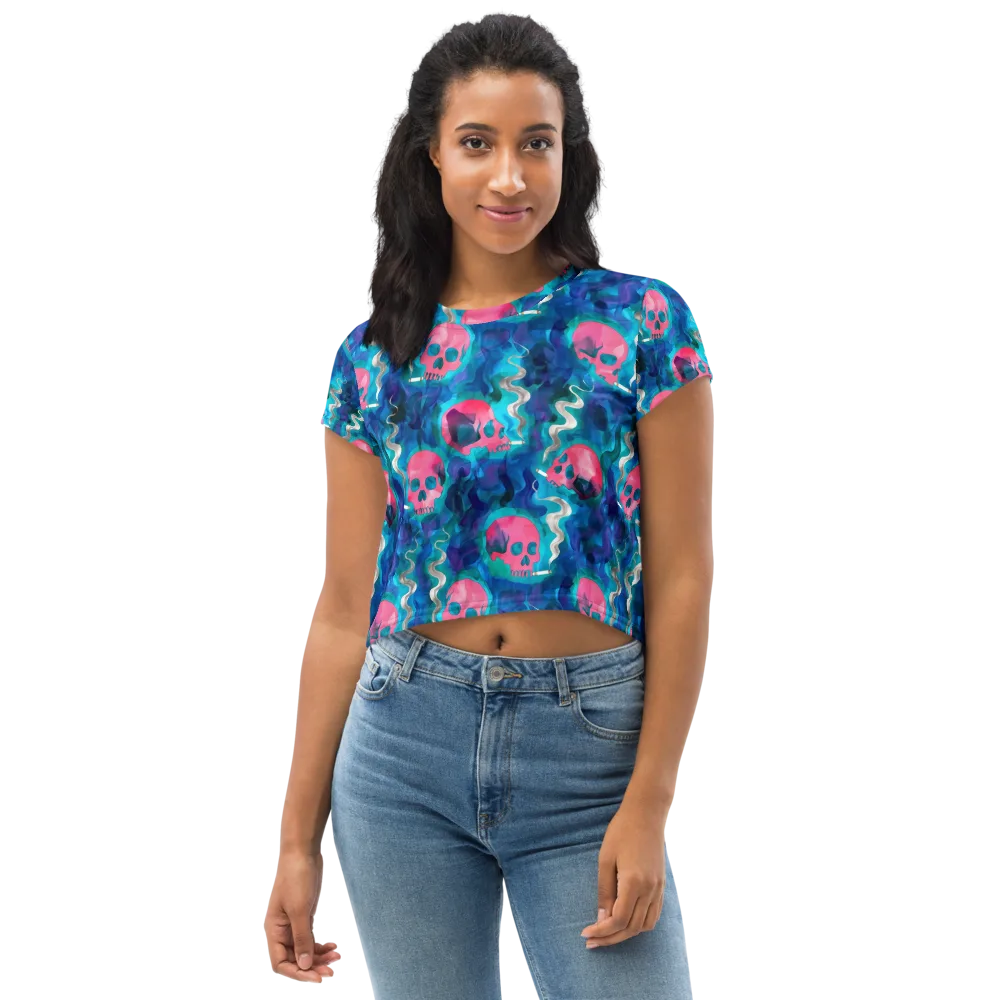 Neon Mourning on Crop Tee — Front