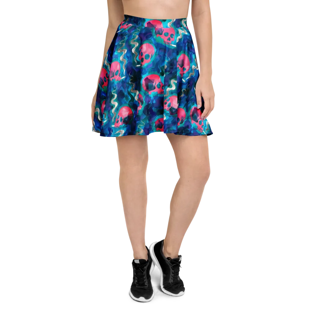 Neon Mourning on Skater Skirt — Front
