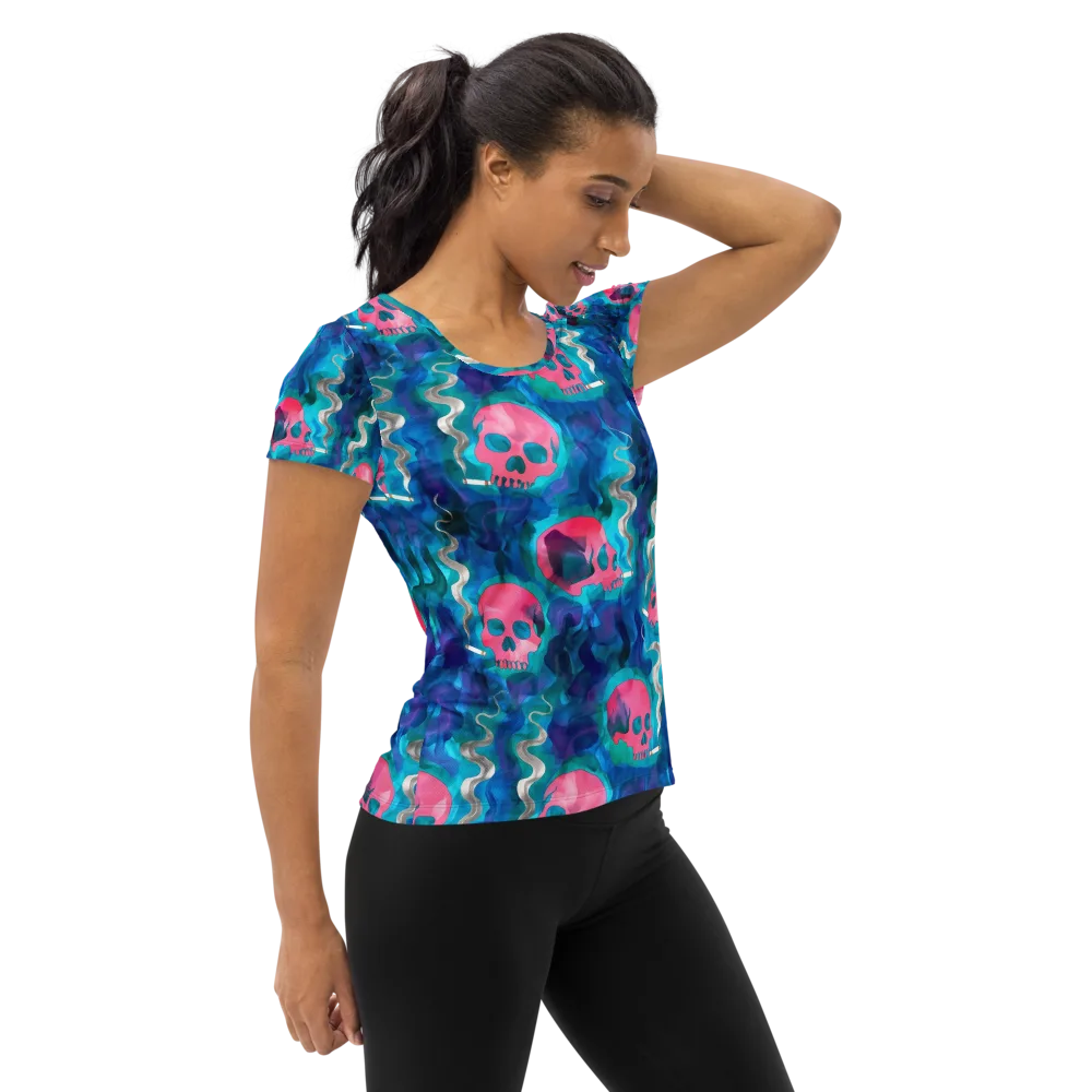 Neon Mourning on Women's Athletic T-Shirt — Right