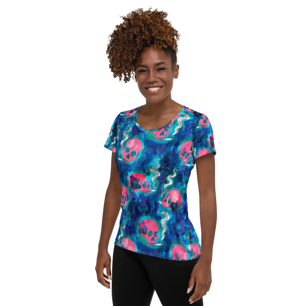 Neon Mourning on Women's Athletic T-Shirt — Left