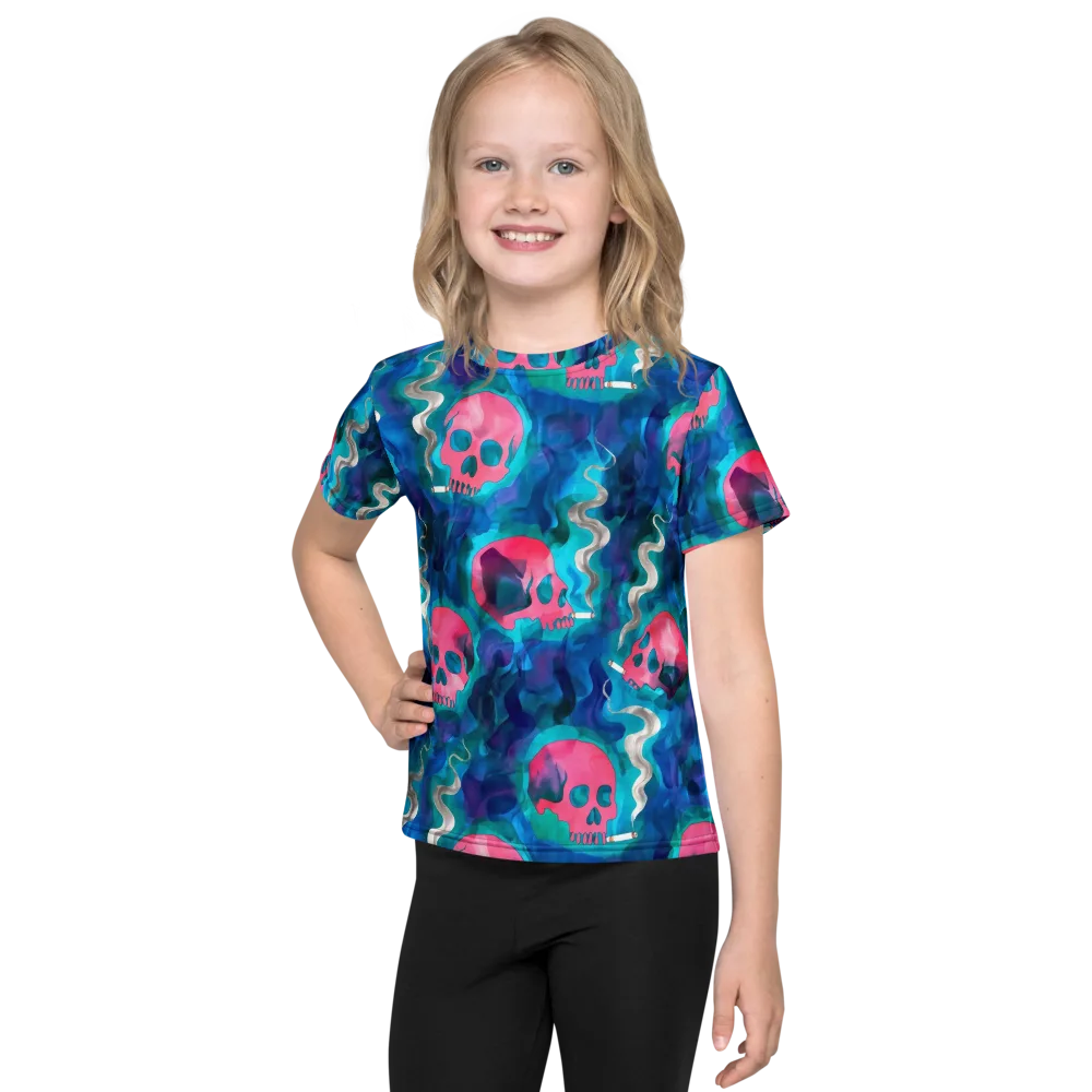 Neon Mourning on Kids Crew Neck T-Shirt — Front