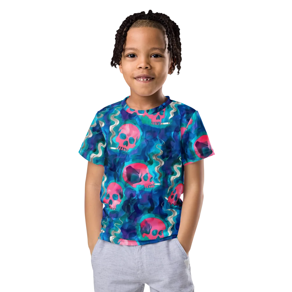Neon Mourning on Kids Crew Neck T-Shirt — Front