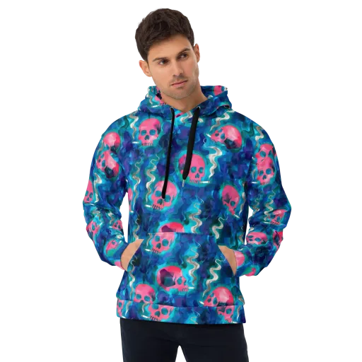 Neon Mourning on a Hoodie