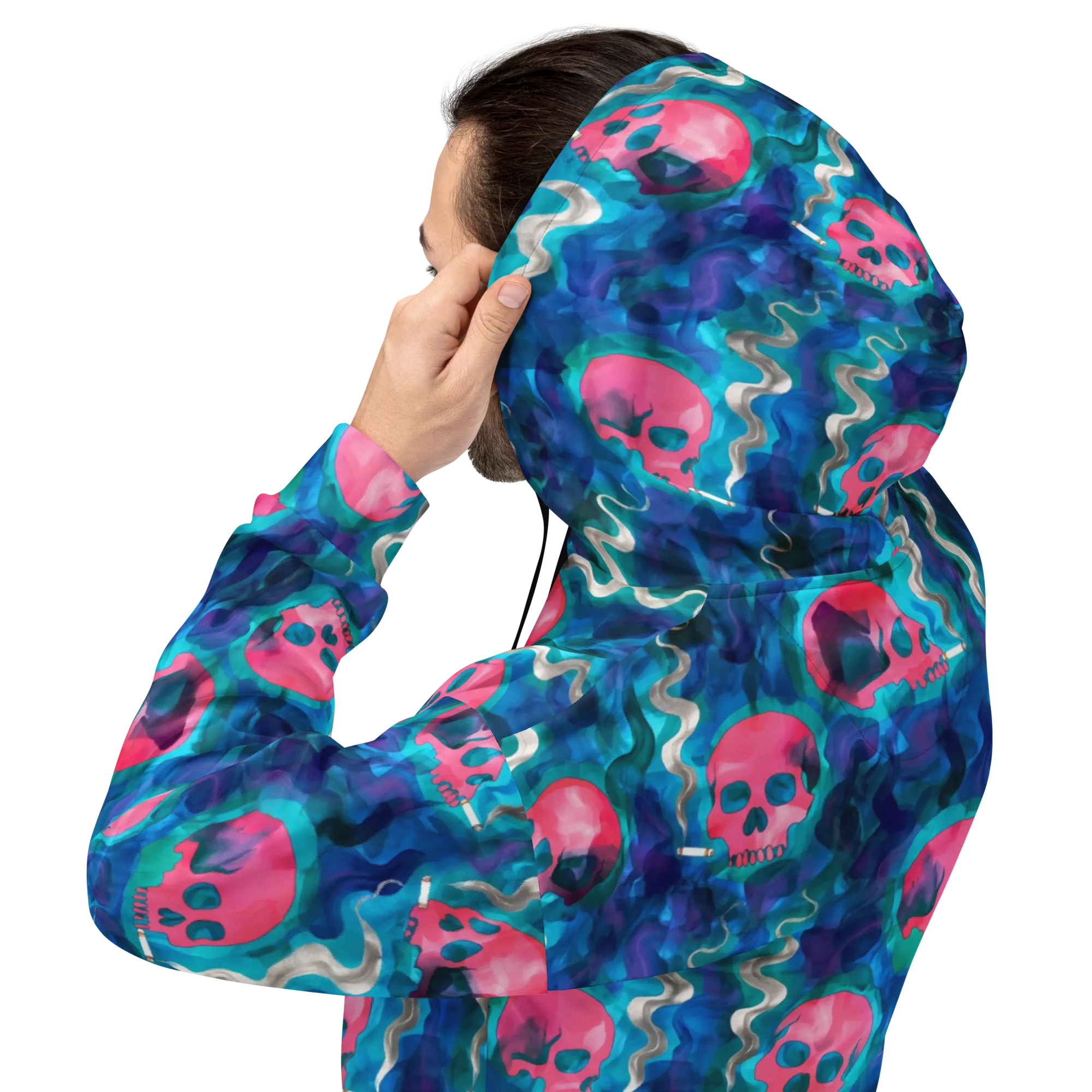 Neon Mourning on Hoodie — Back