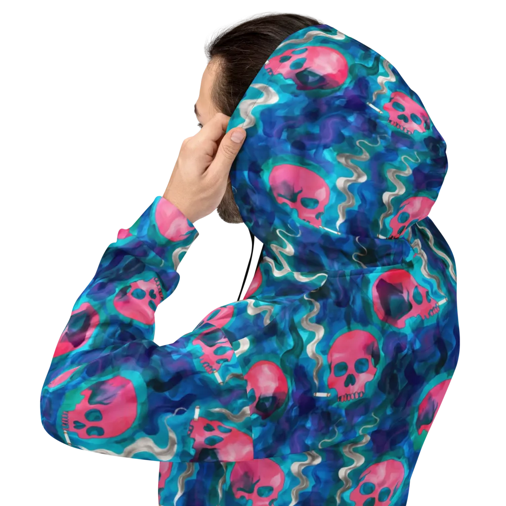 Neon Mourning on Hoodie — Back