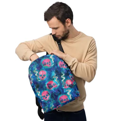 Neon Mourning on a Minimalist Backpack