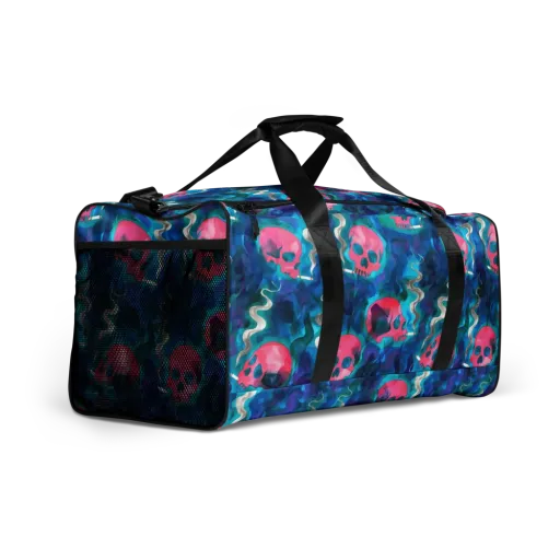 Neon Mourning on a Duffle Bag