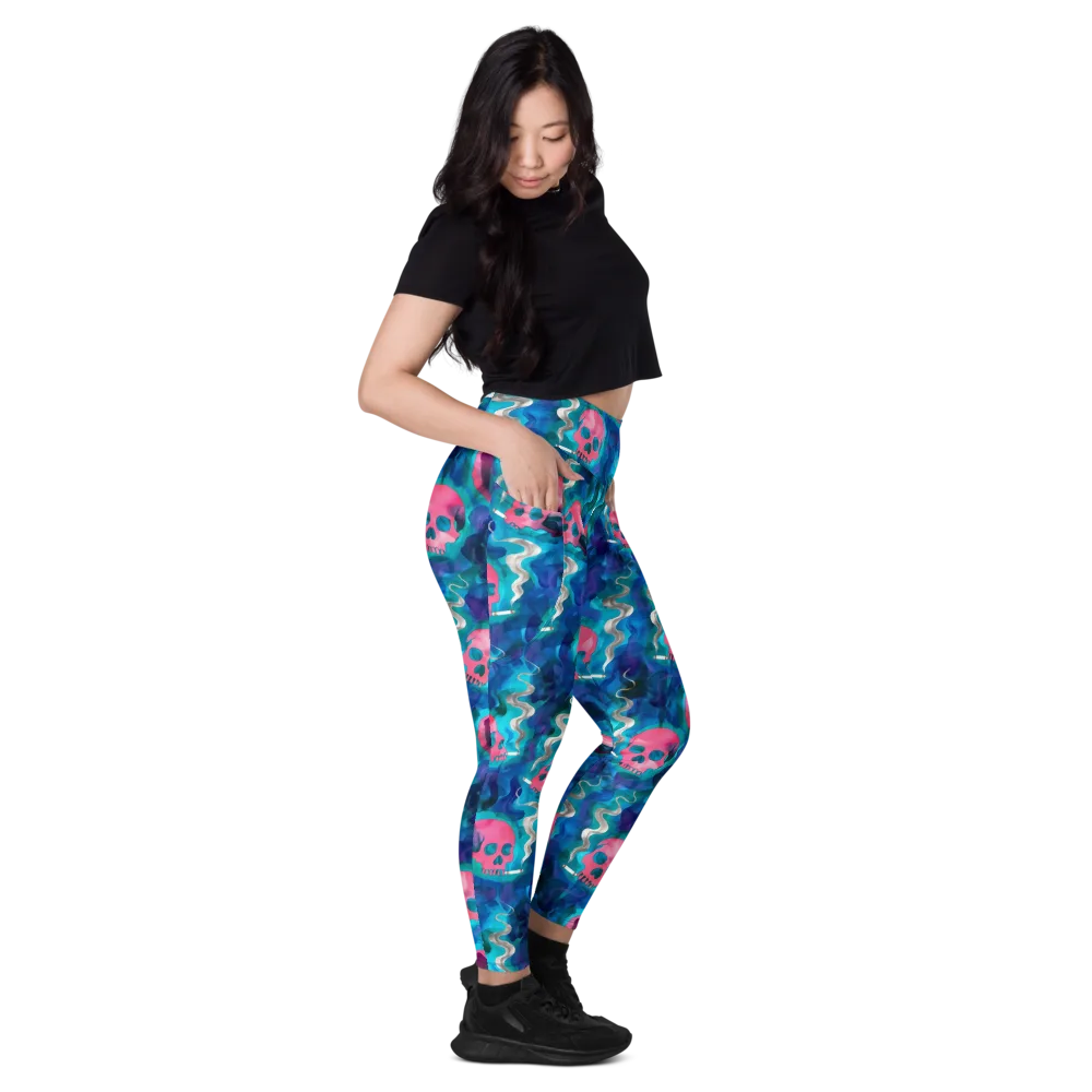 Neon Mourning on Leggings with Pockets — Right