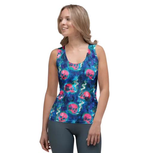 Neon Mourning on a Women's Tank Top