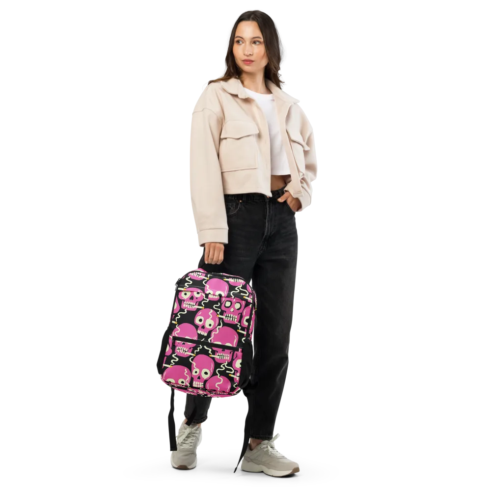 Sugar Skull Static on Utility Backpack — Front