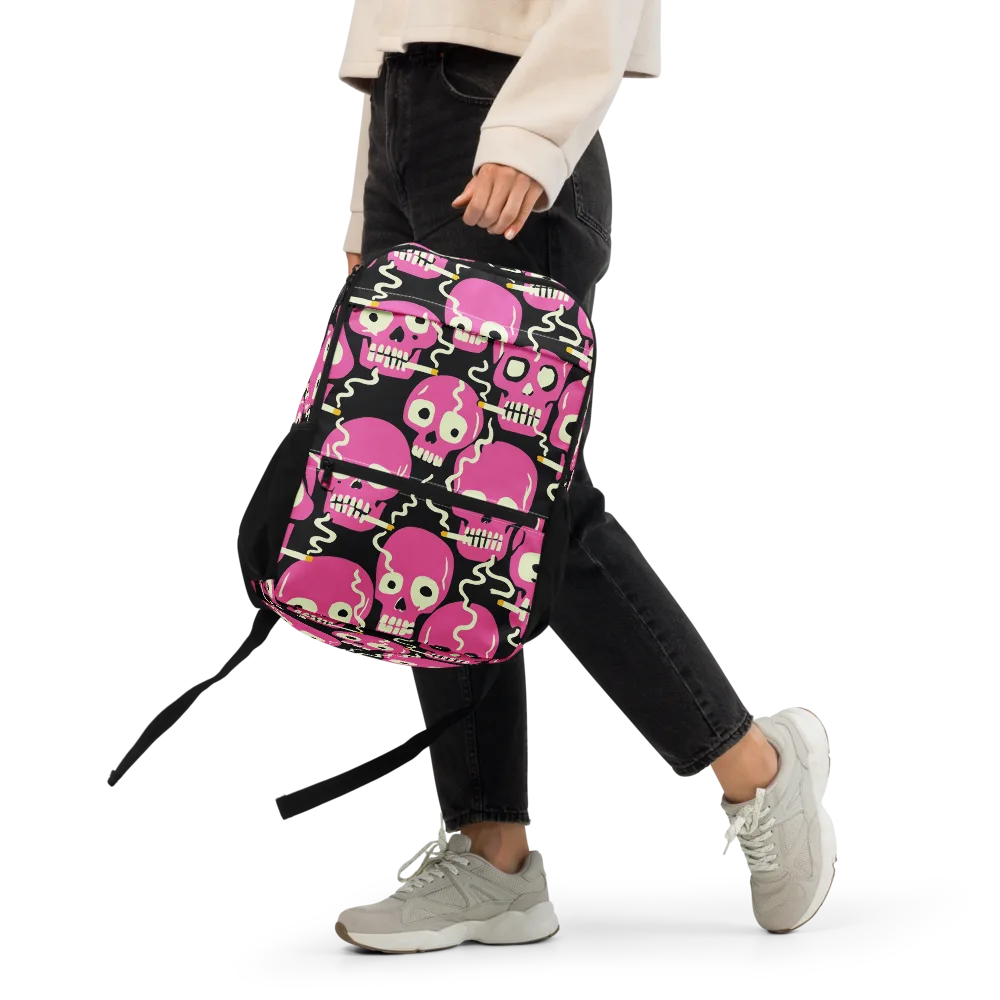 Sugar Skull Static on Utility Backpack — Front