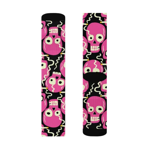 Sugar Skull Static on a Socks