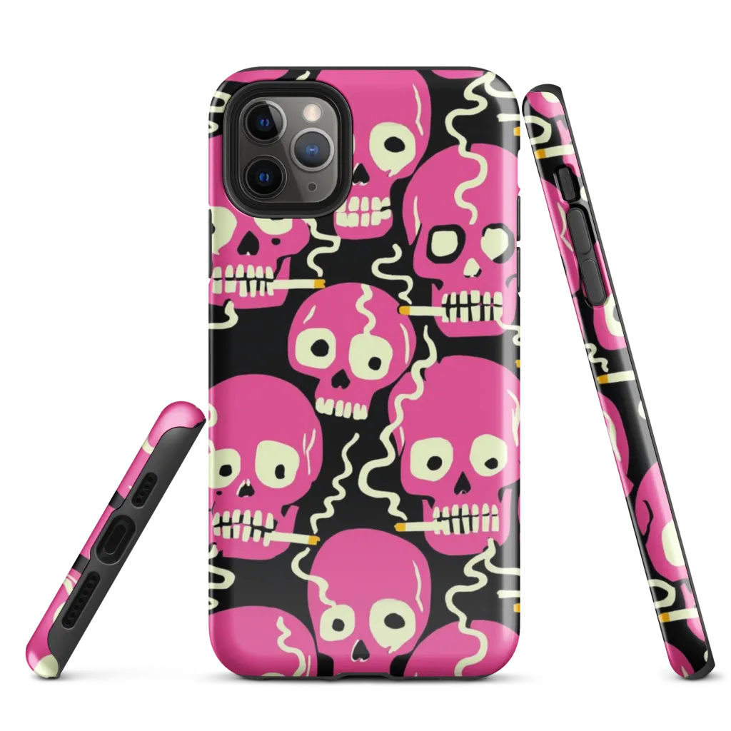 Sugar Skull Static on Tough Case for iPhone® — Front
