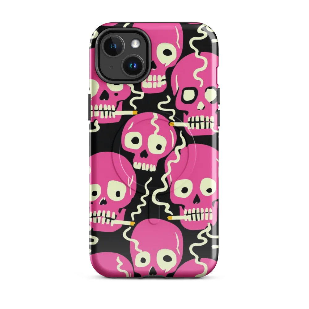 Sugar Skull Static on MagSafe Tough Case for iPhone® — Front