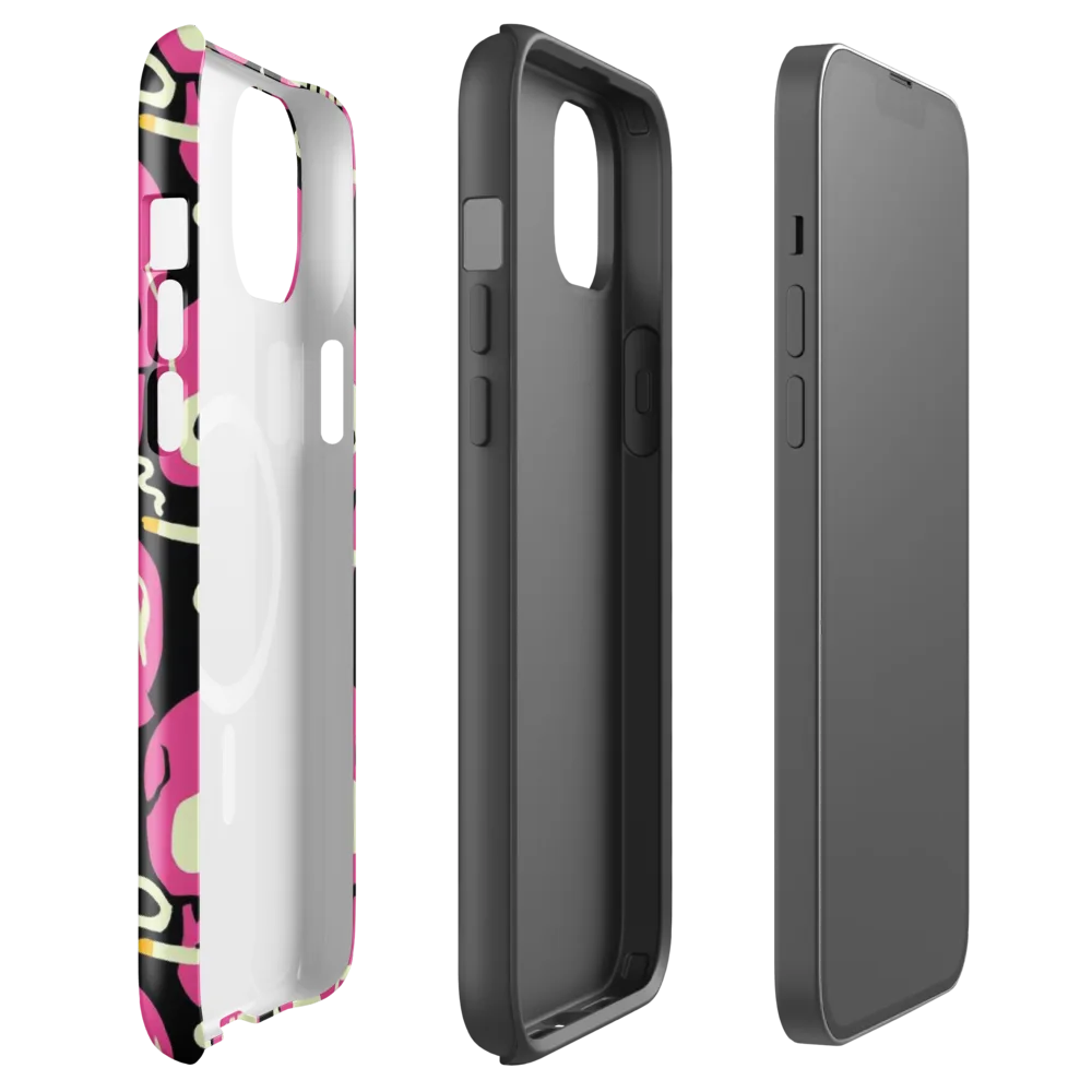 Sugar Skull Static on MagSafe Tough Case for iPhone® — Front