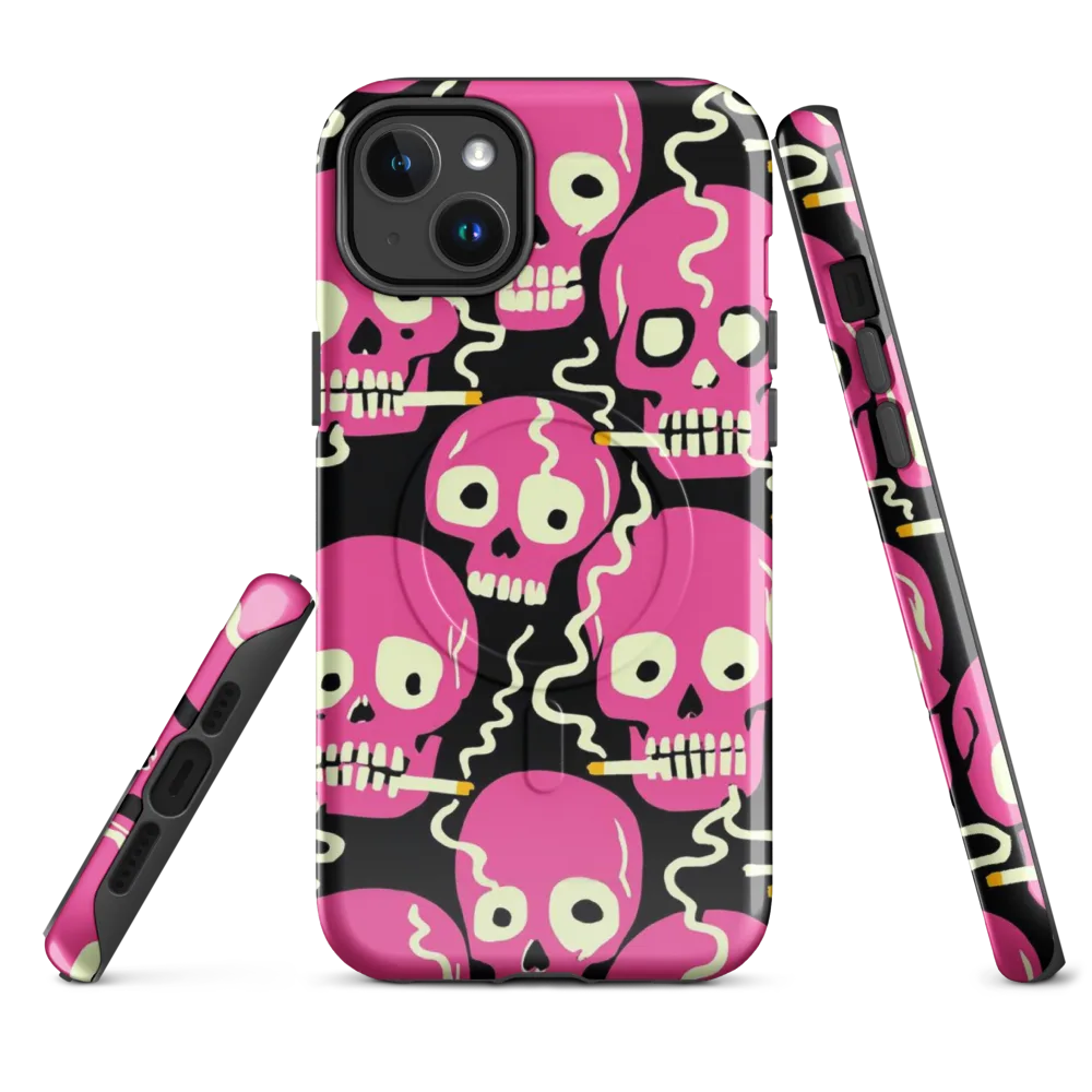 Sugar Skull Static on MagSafe Tough Case for iPhone® — Front