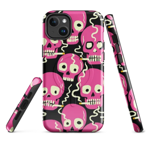 Sugar Skull Static on a MagSafe Tough Case for iPhone®