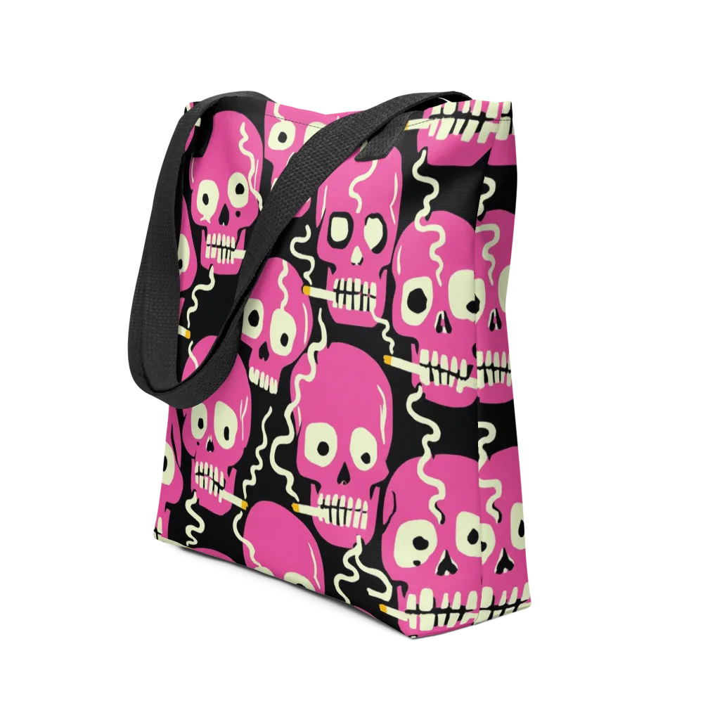 Sugar Skull Static on Tote Bag — Front