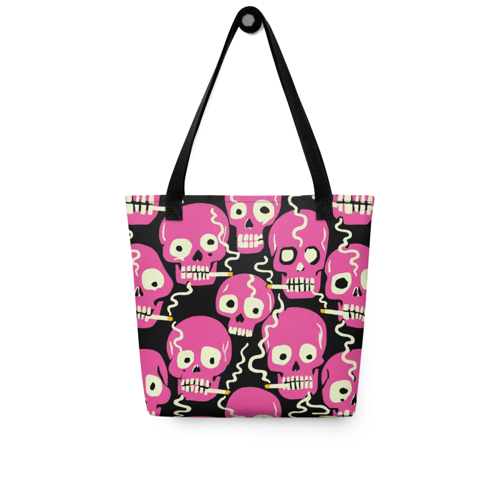 Sugar Skull Static on Tote Bag — Front