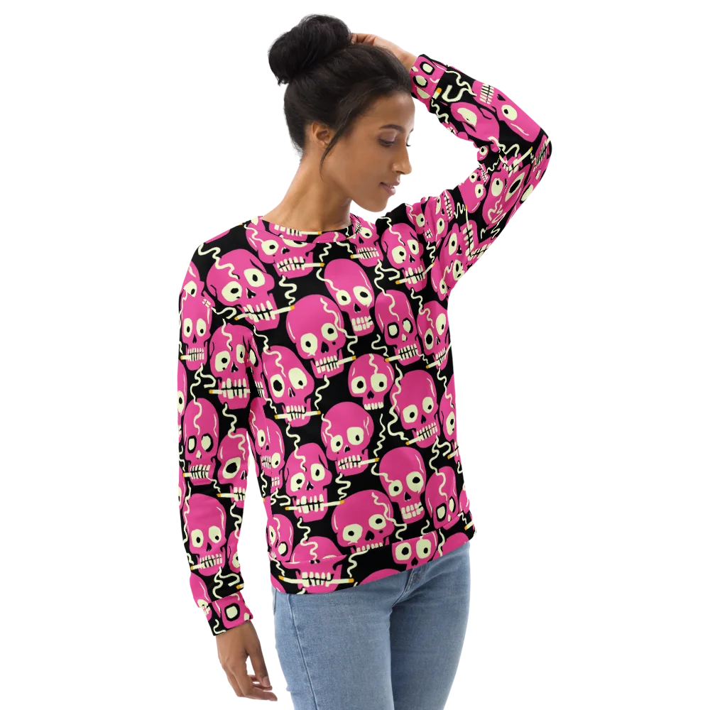 Sugar Skull Static on Sweatshirt — Right Front