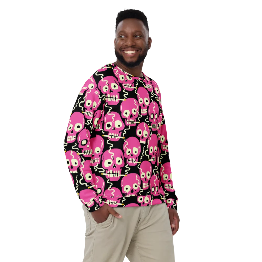 Sugar Skull Static on Sweatshirt — Front