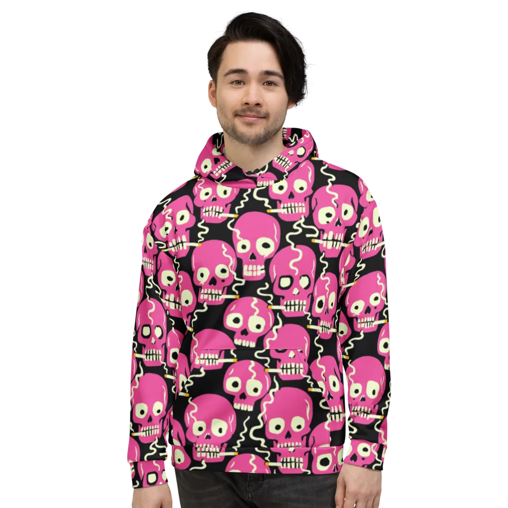 Sugar Skull Static on Hoodie — Front