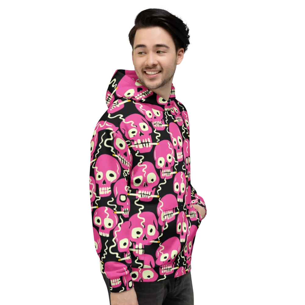 Sugar Skull Static on Hoodie — Right