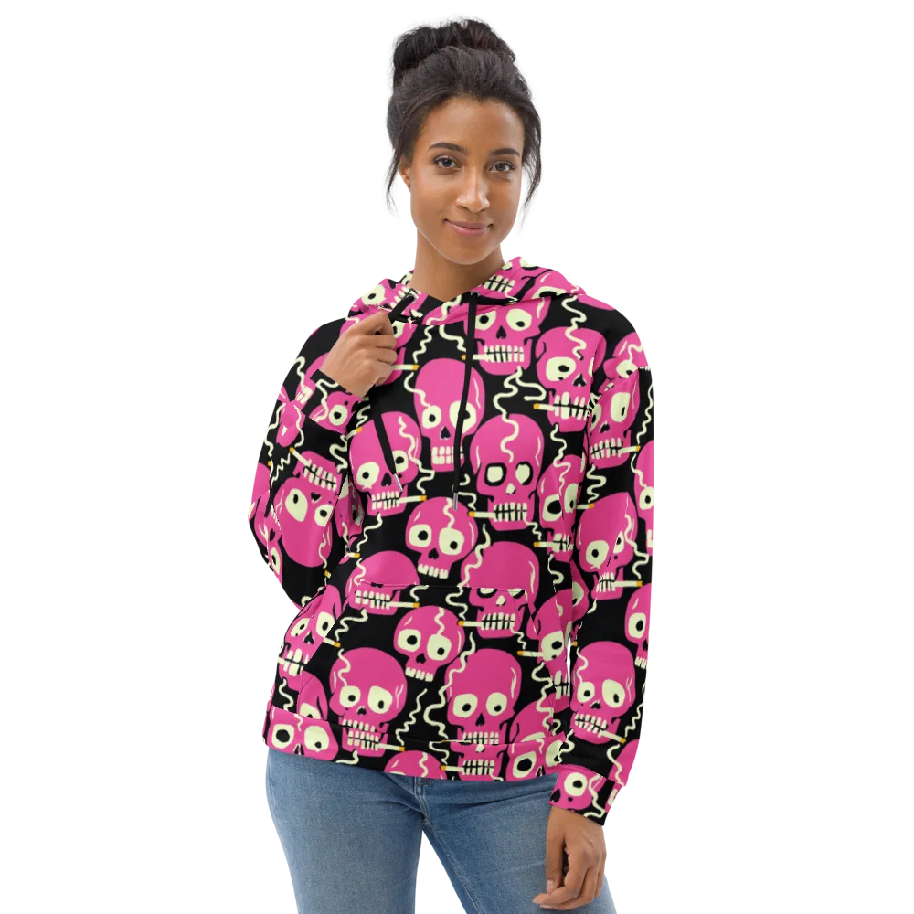 Sugar Skull Static on Hoodie — Front