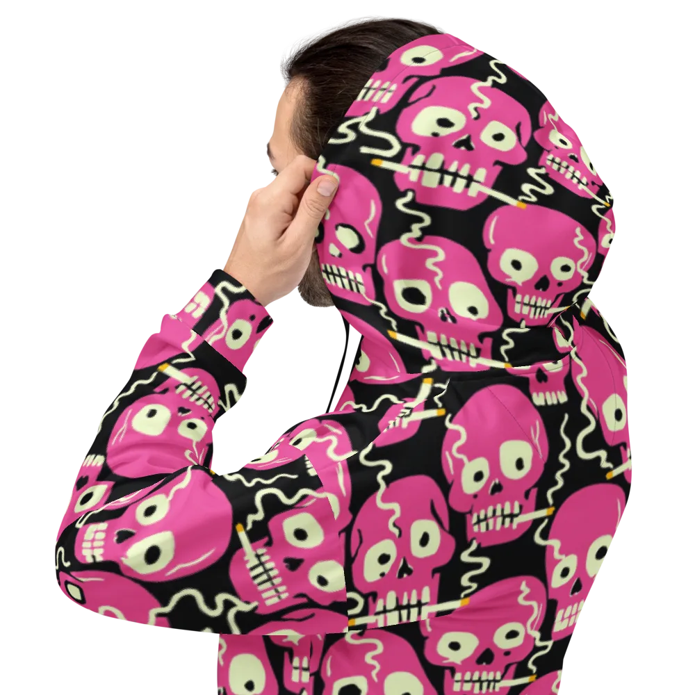 Sugar Skull Static on Hoodie — Back