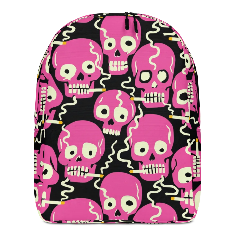 Sugar Skull Static on Minimalist Backpack — Front