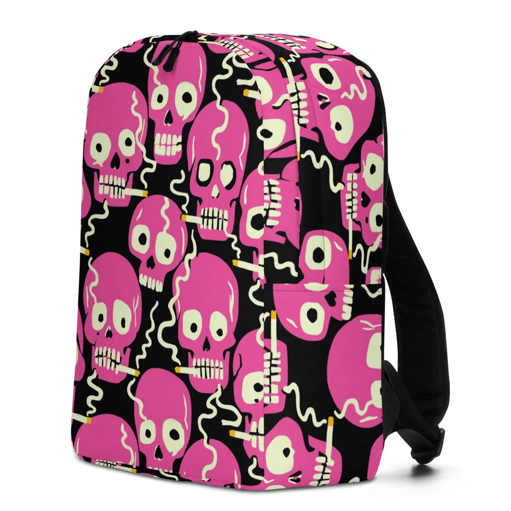 Sugar Skull Static on Minimalist Backpack — Left