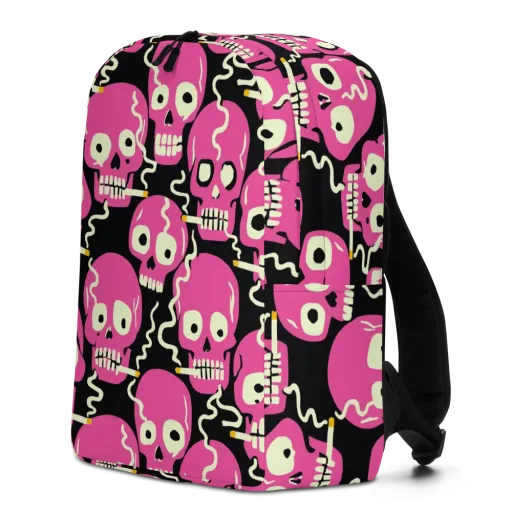 Sugar Skull Static on a Minimalist Backpack