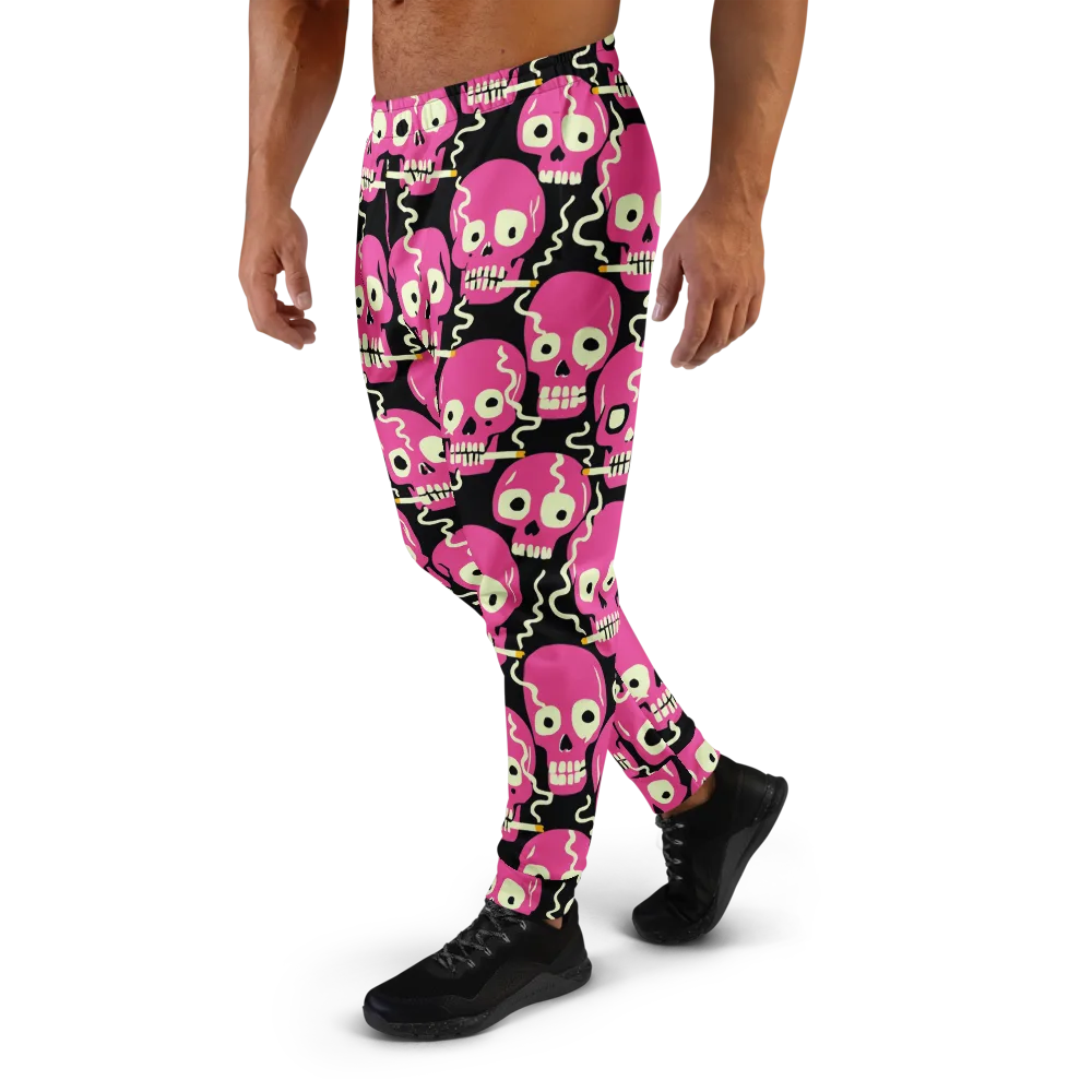 Sugar Skull Static on Men's Joggers — Left