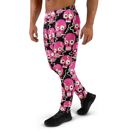 Sugar Skull Static on a Men's Joggers