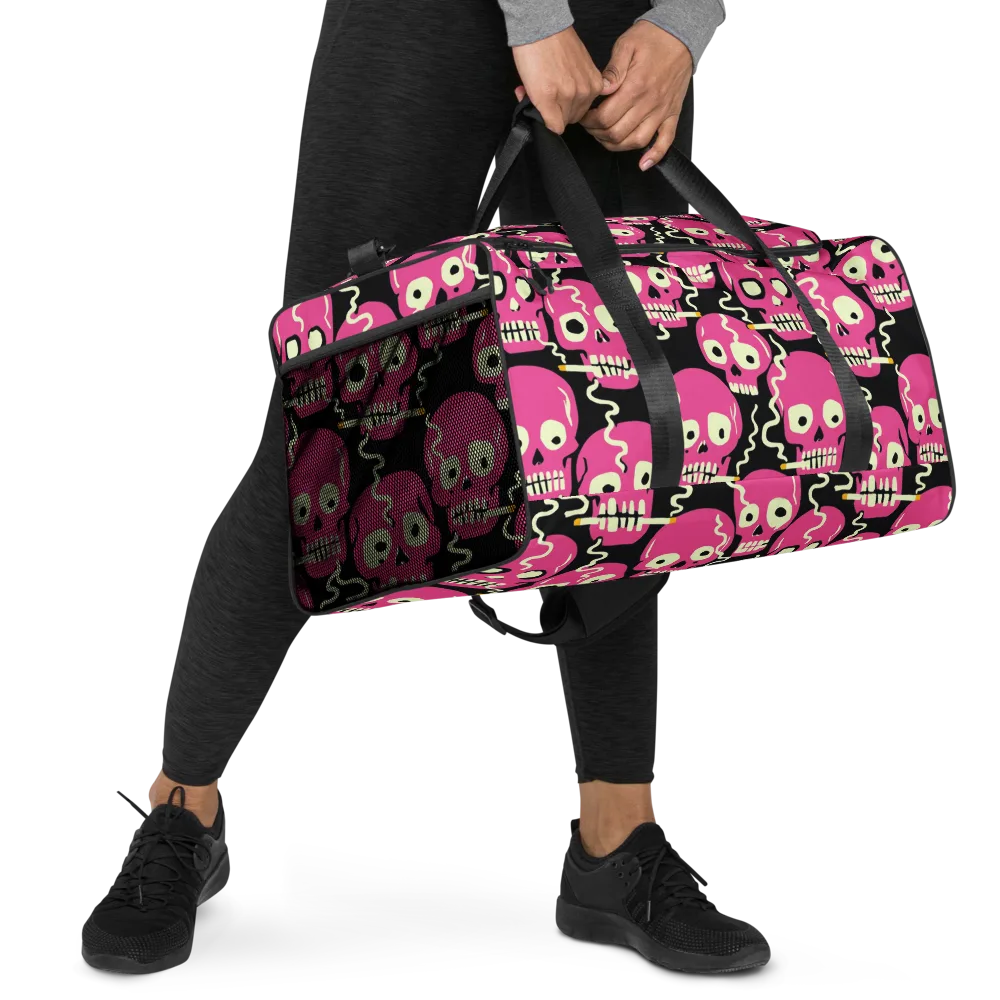 Sugar Skull Static on Duffle Bag — Right Front