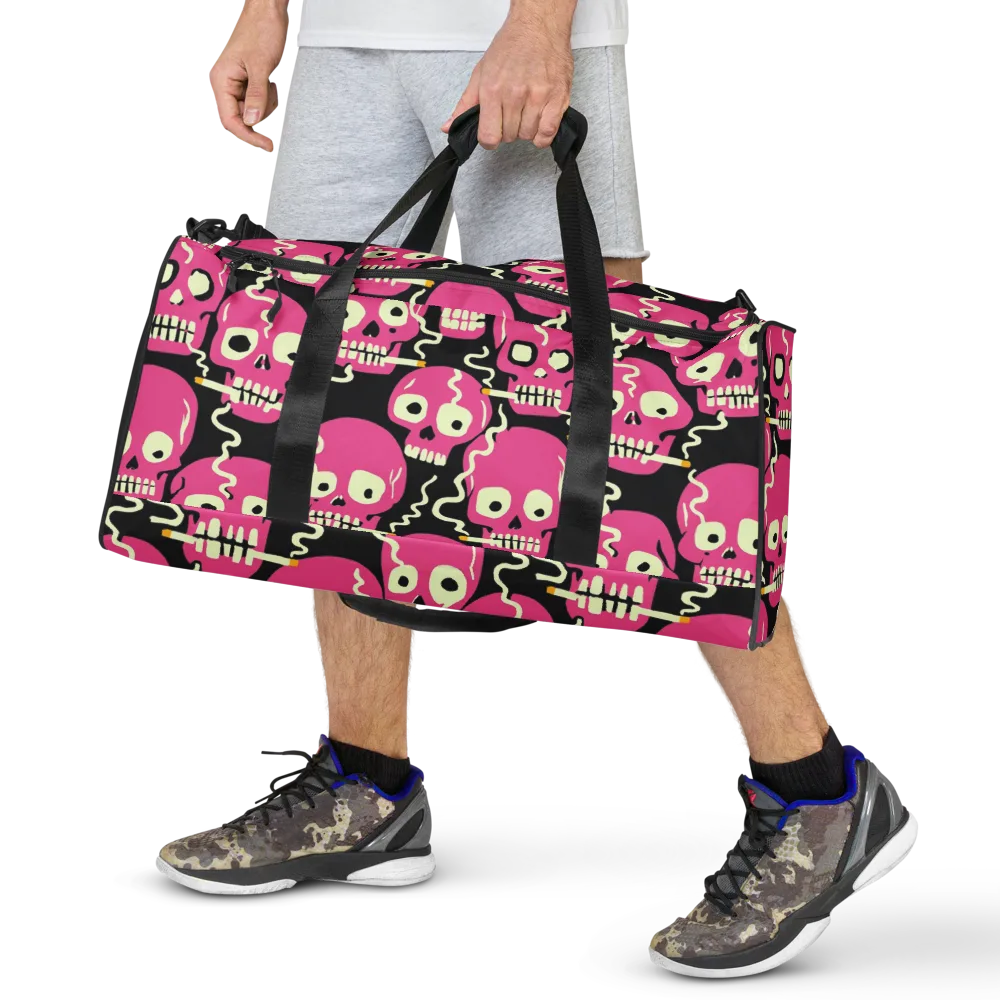 Sugar Skull Static on Duffle Bag — Front