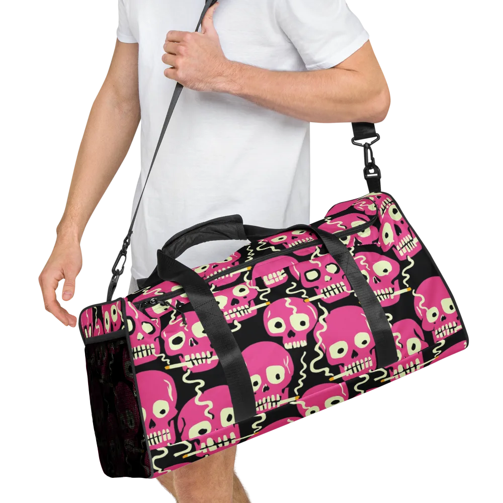 Sugar Skull Static on Duffle Bag — Right Front
