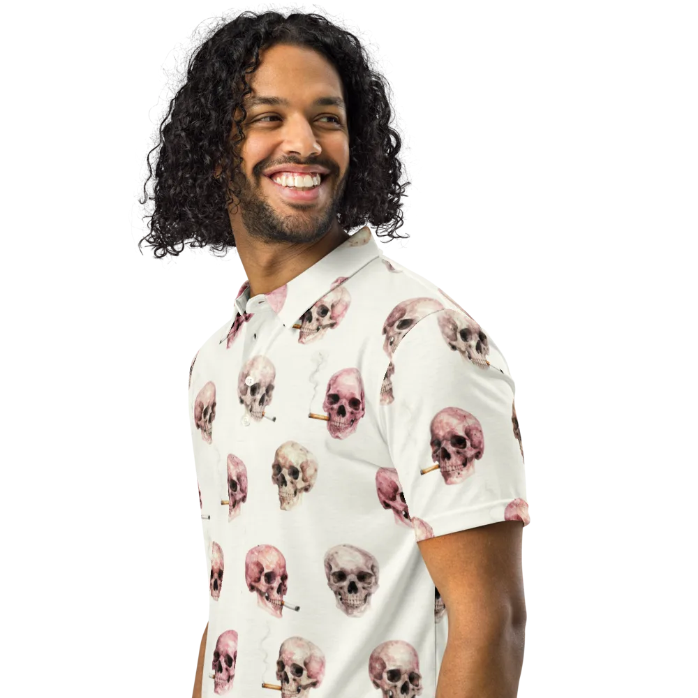 Rosebone Revue on Men's Slim Fit Polo Shirt — Left Front