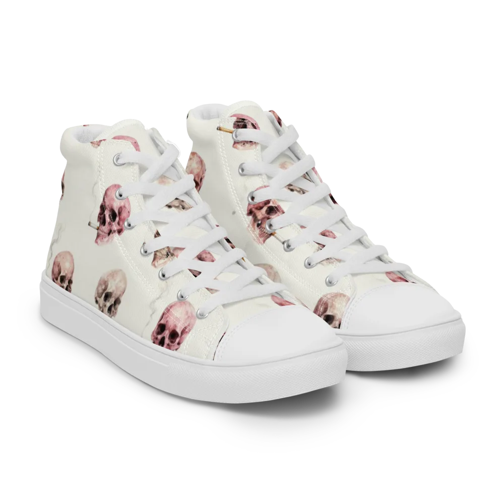 Rosebone Revue on Men's High Top Canvas Shoes — Right Front