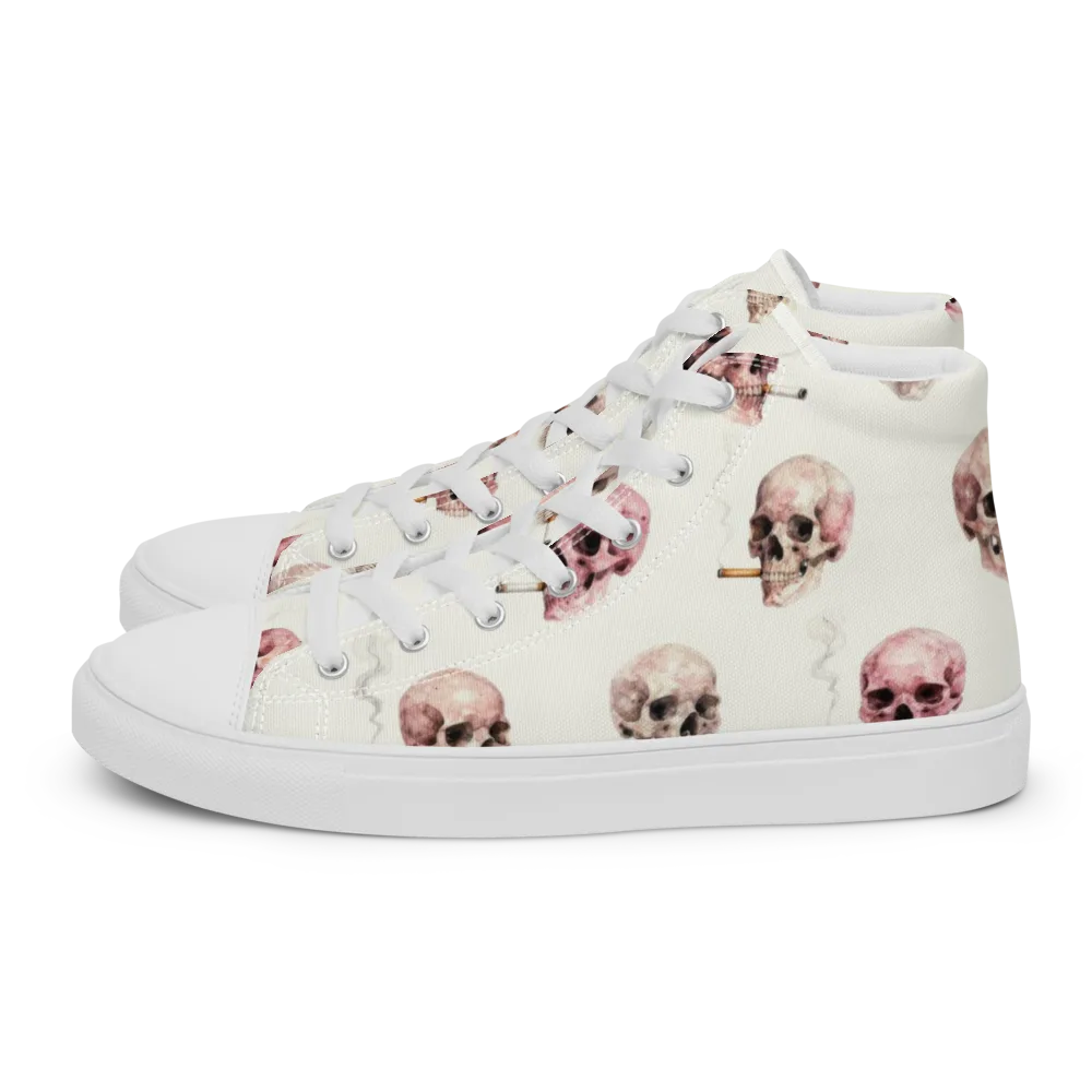 Rosebone Revue on Men's High Top Canvas Shoes — Left