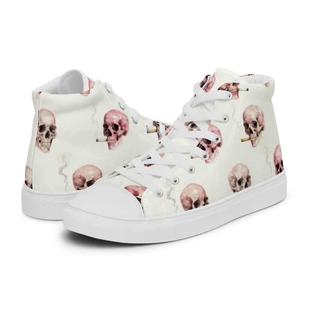 Rosebone Revue on Men's High Top Canvas Shoes — Left