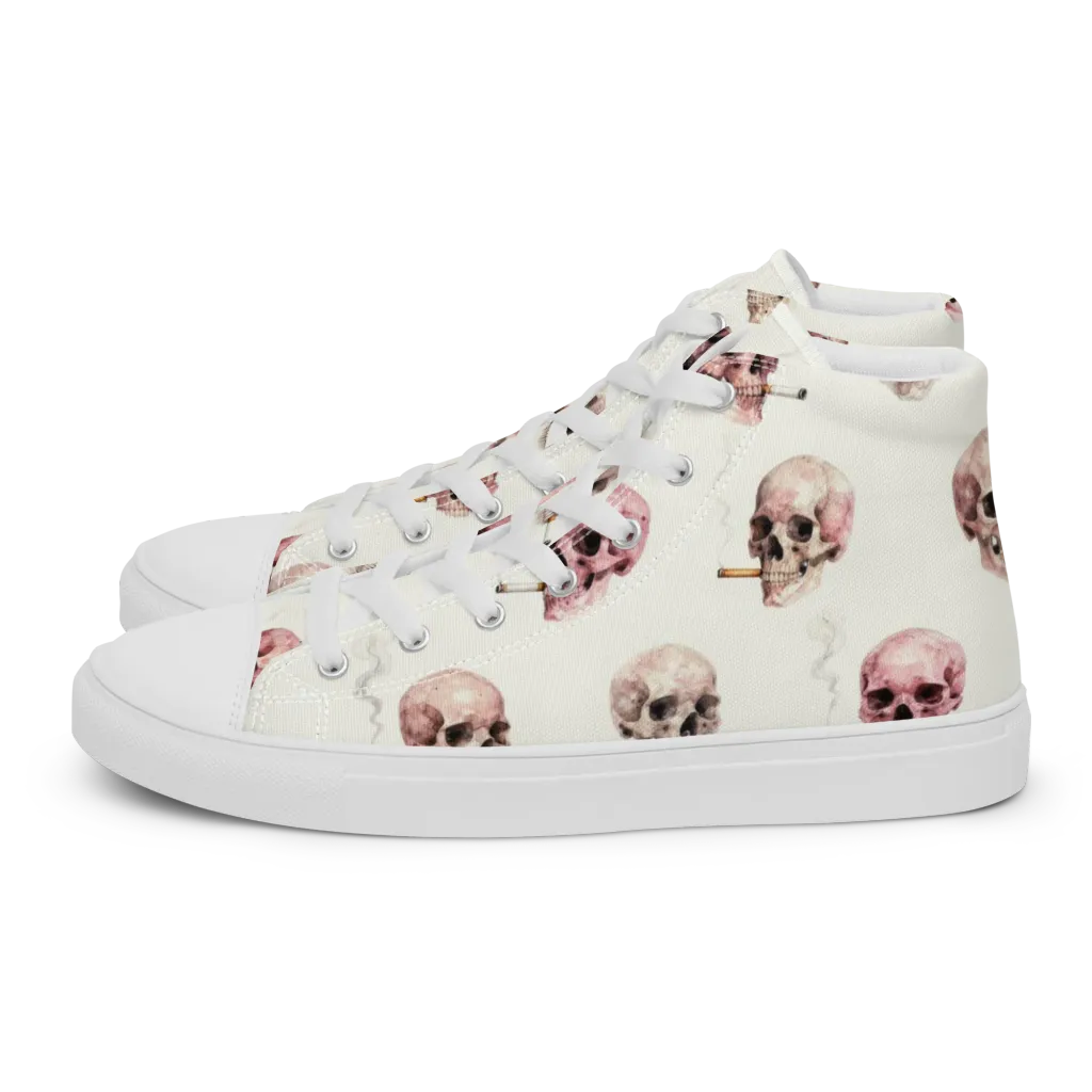 Rosebone Revue on Women's High Top Canvas Shoes — Left