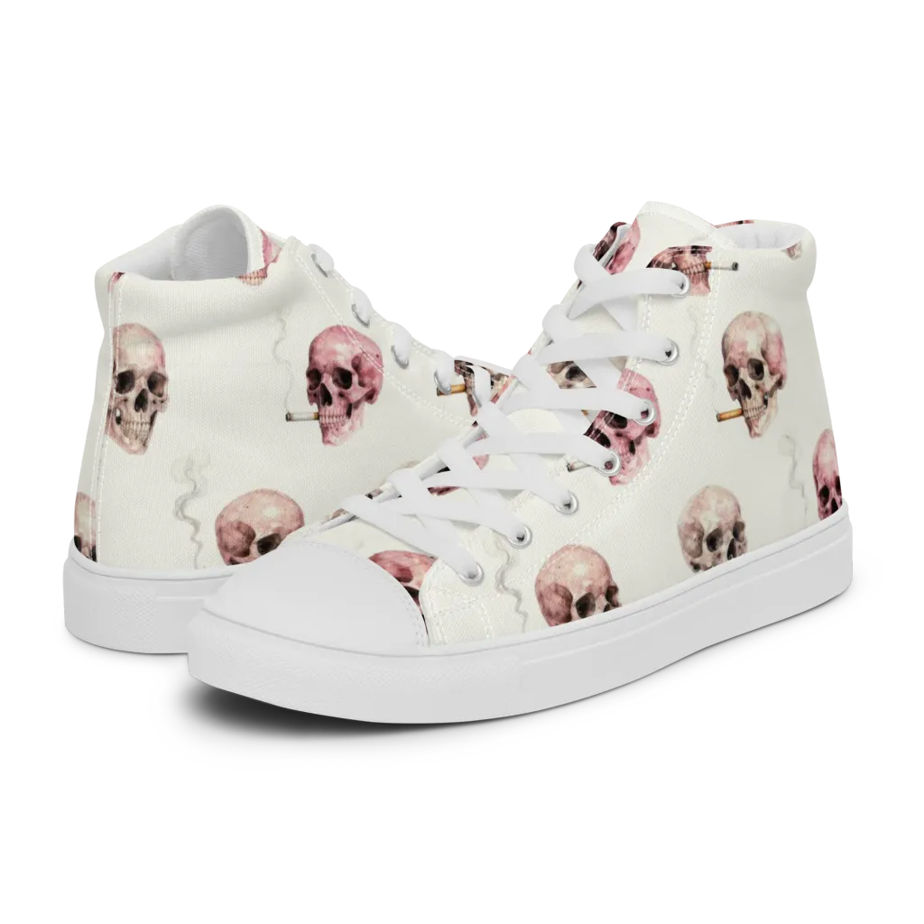 Rosebone Revue on Women's High Top Canvas Shoes — Left