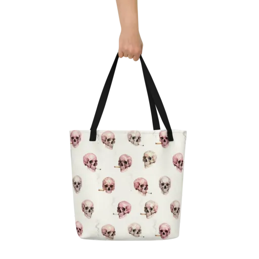 Rosebone Revue on a Large Tote Bag W/ Pocket
