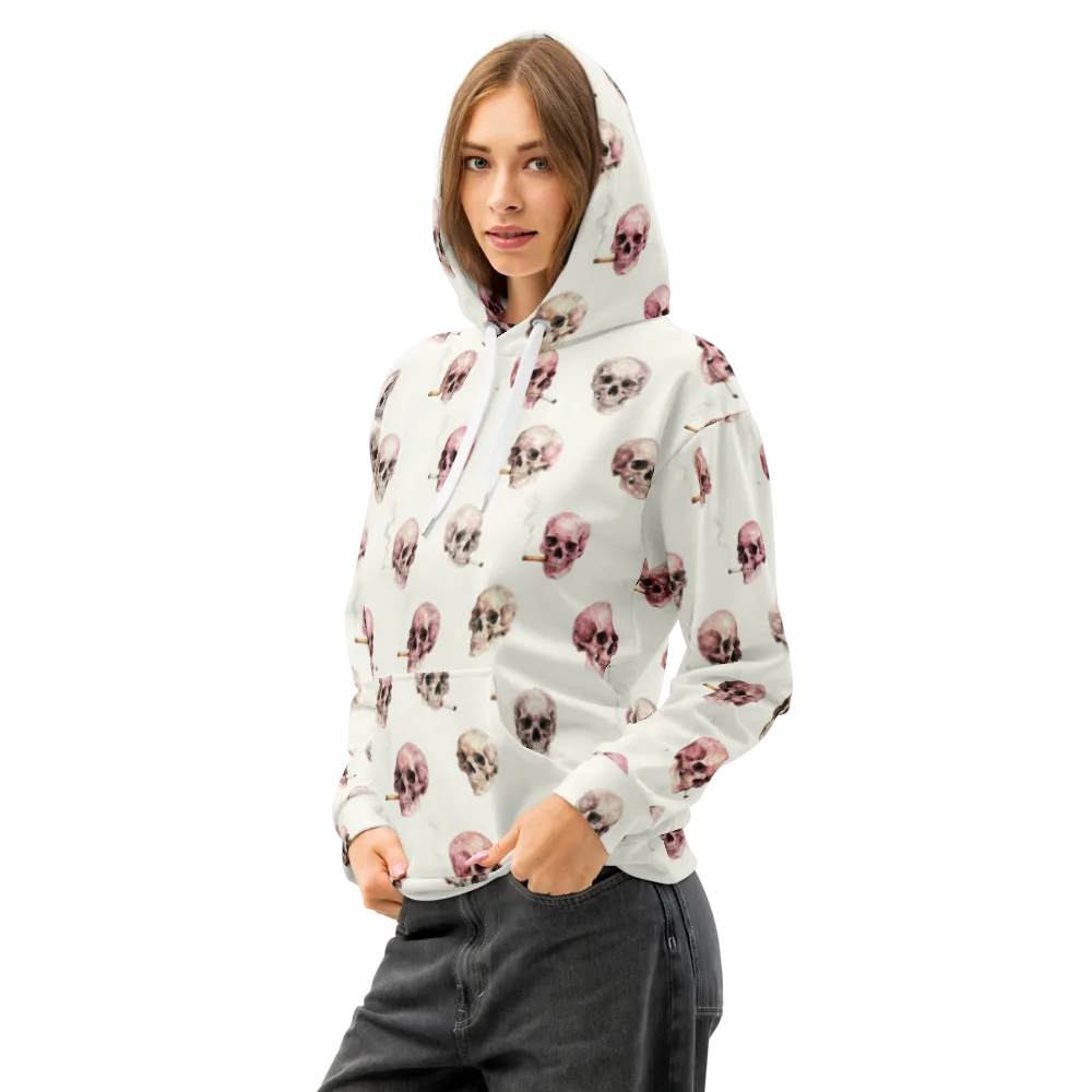 Rosebone Revue on Cotton Hoodie — Left Front