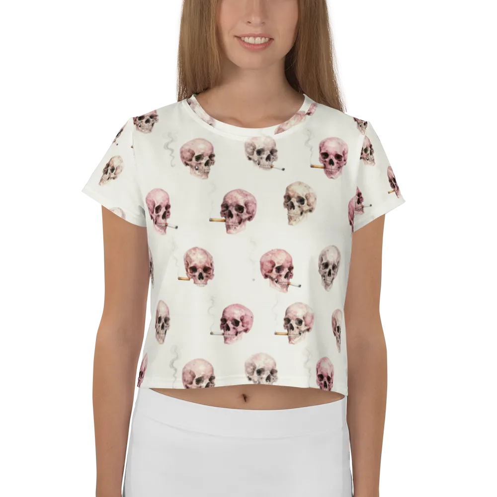 Rosebone Revue on Crop Tee — Front