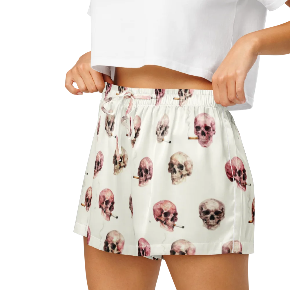 Rosebone Revue on Women's Pajama Shorts — Left