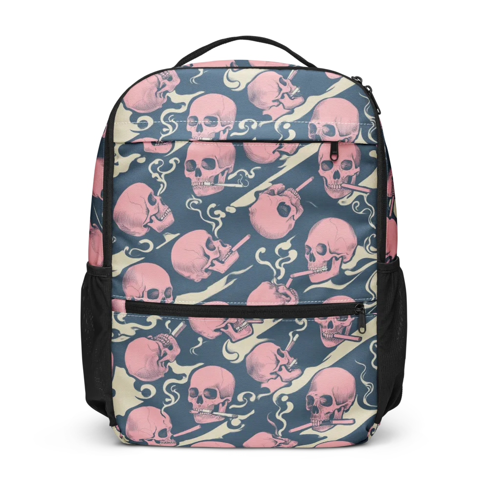 Pink Smoke Afterlife on Utility Backpack — Front