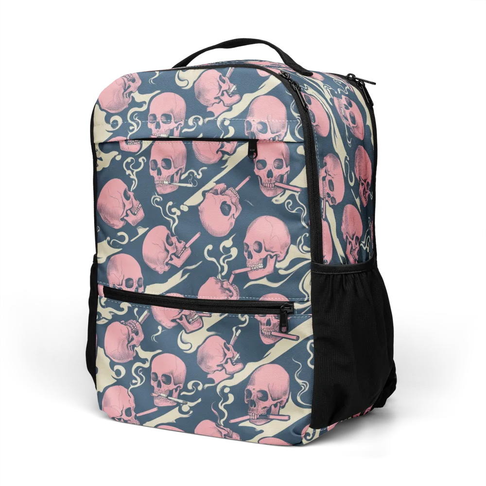 Pink Smoke Afterlife on Utility Backpack — Left Front